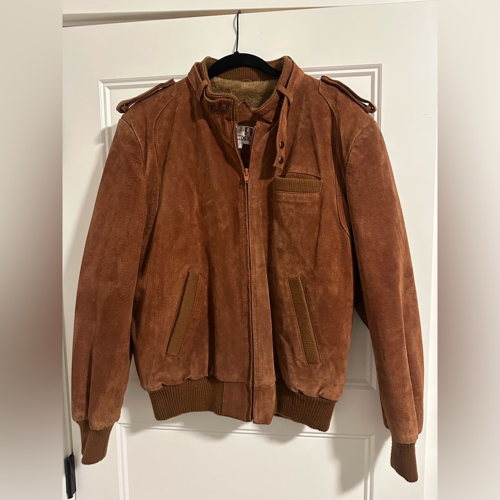 Vintage Classic Directions Suede Pig Split Leather SZ SM Made In Korea 80s